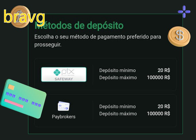 O cassino bravgbet oferece uma grande variedade de métodos de pagamento