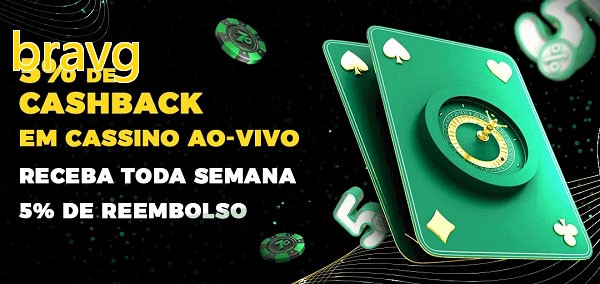 Promoções do cassino ao Vivo bravg